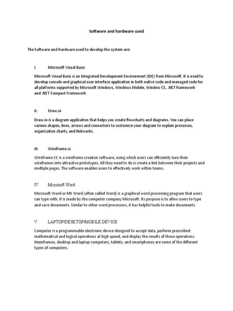 Essential Software and Hardware Overview | PDF | Computers