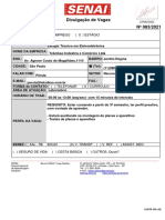 Vaga de Estágio Técnico em Eletroeletrônica na Teknikao Indústria e Comércio Ltda