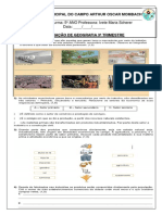 Avaliação de Geografia Setores Da Economia