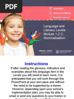 Language and Literacy Levels Module 1.2 C: Nominalisation