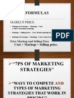 Formulas: Markup Price