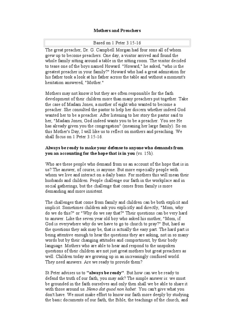 1 Peter 3, 15-16 | Faith | Religion & Spirituality