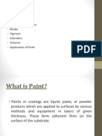 What Is Paint? Composition of Paint Binder Pigment Extenders Solvents Application of Paint