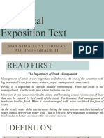 Analytical Exposition Text: Sma Strada St. Thomas Aquino - Grade 11 By: Ms Rosa