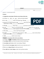 Iel1s - 03 - Quiz 1 Past Progressive VS Simple Past