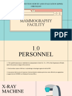 Radiation Protection Survey and Evaluation (Rpse) Checklist: Mammography Facility