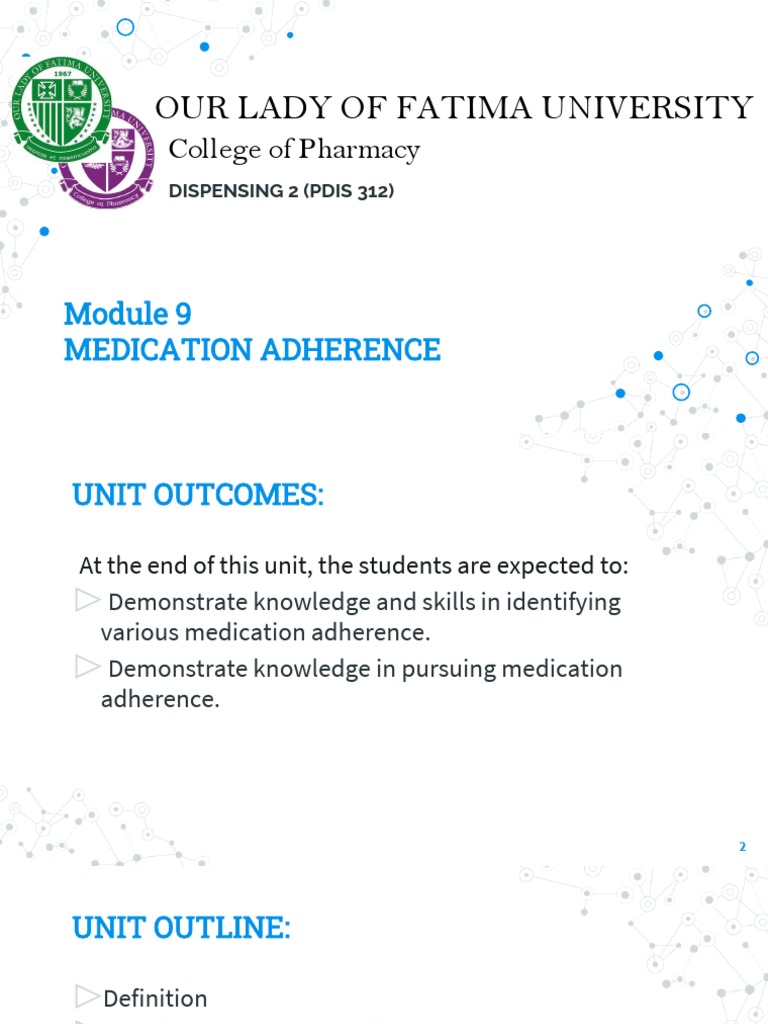 Module 9 Medication Adherence PDF Pharmacy Health Care