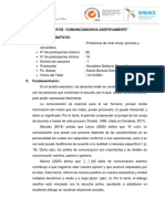 Modelo de Informe de Taller - Comunicación Asertiva