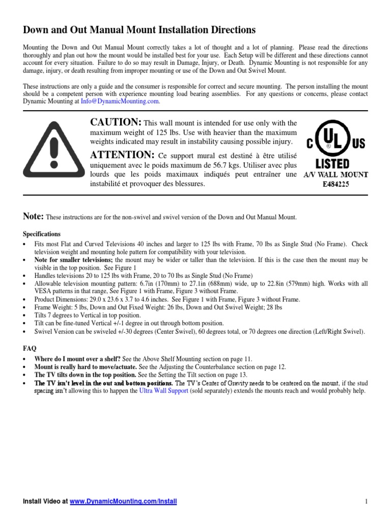 TV Mount Installation Guide | PDF | Screw | Nut (Hardware)
