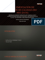 Implementación de Gestión de Calidad (ISO 9001-20154