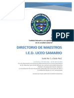 Directorio de Maestros 2021 - 26 de Agosto de 2021