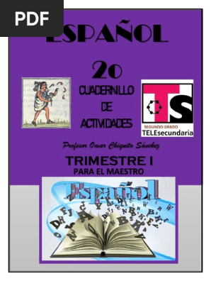Hojas De Trabajo De Español De Secundaria 2 Español 2. Cuaderno De