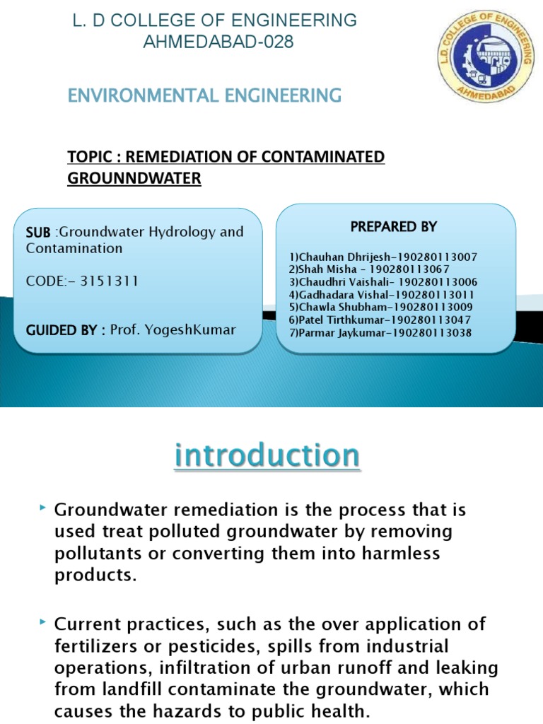 Groundwater Remediation Techniques Overview | PDF | Environmental ...