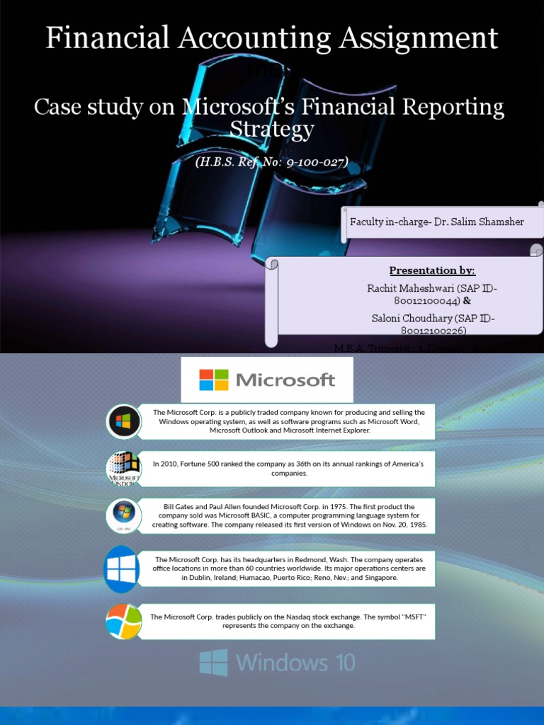 Microsoft Case Study | PDF | Business | Finance & Money Management