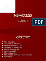 MS-ACCESS LECTURE -1: Introduction to Database Components and Tables in MS Access