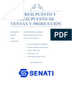 Informe - El Presupuesto y Presupuesto de Ventas y Producción