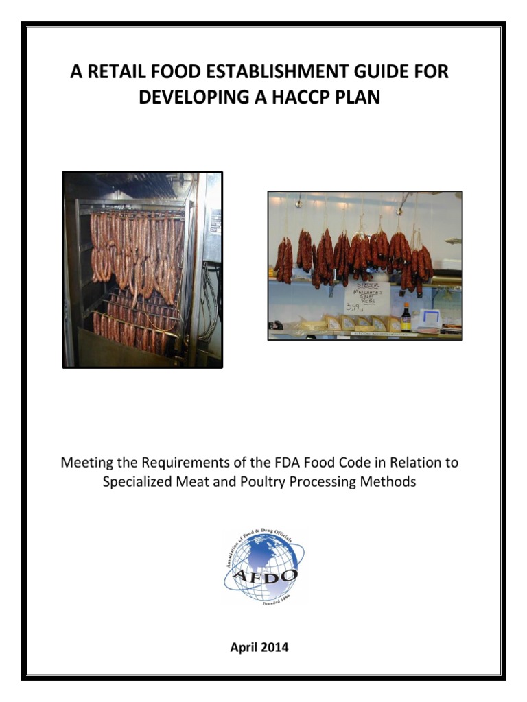 Developing a HACCP Plan for Specialized Meat and Poultry Processing A