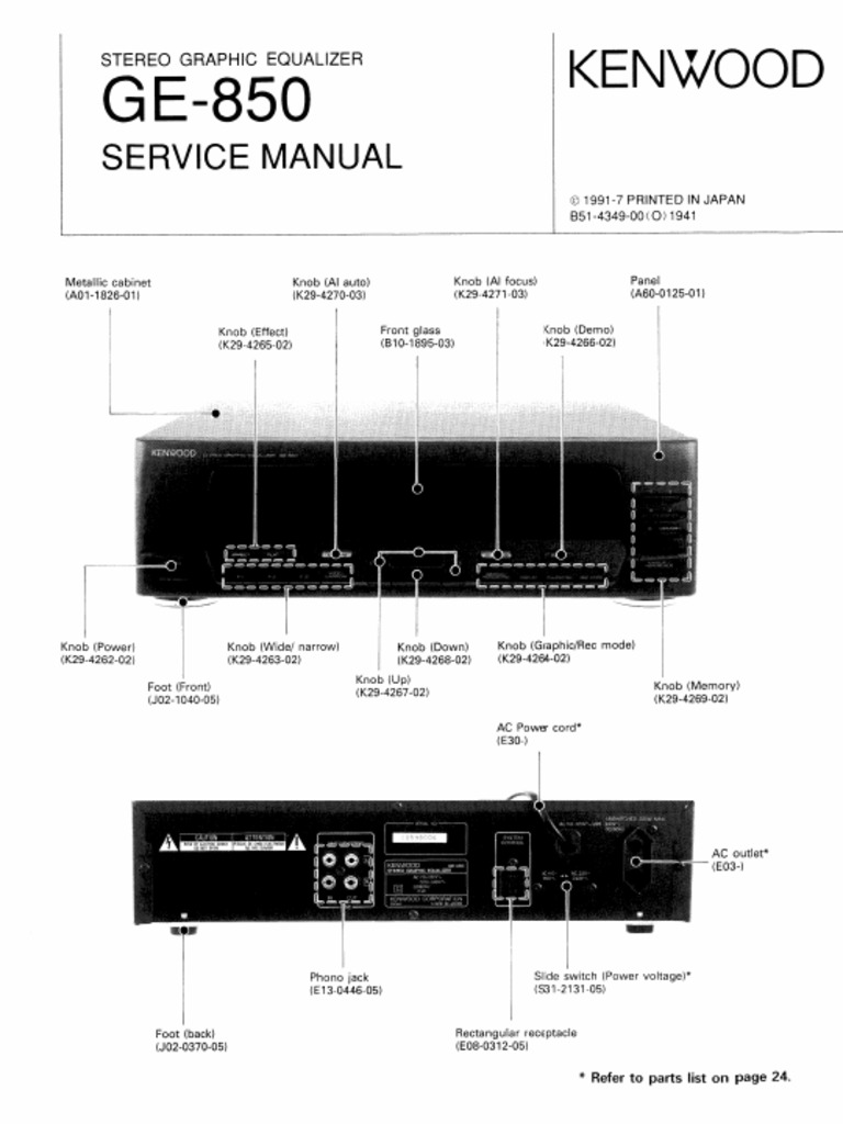 Kenwood Ge850 SM PDF