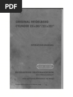 Heidelberg Cylinder Operation Manual | PDF