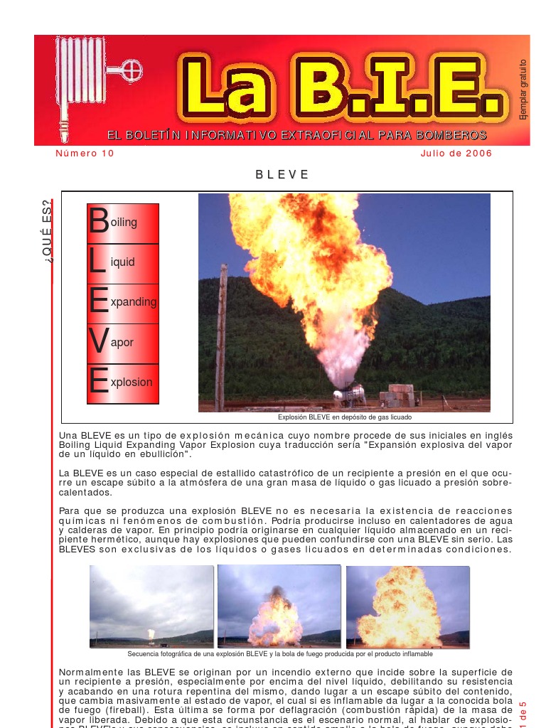 BLEVE Explosion de Liquido | PDF