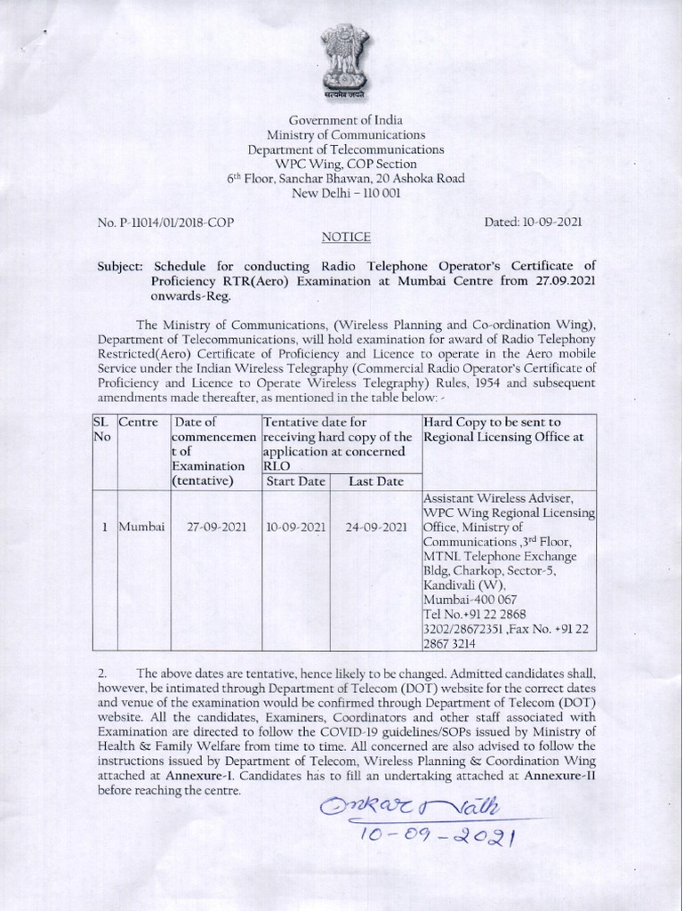 schedule-for-conducting-radio-telephone-operators-certificate-of