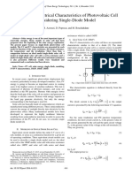 Modeling of Electrical Characteristics of Photovoltaic Cell Considering Single-Diode Model