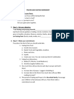 Fasting Worksheet