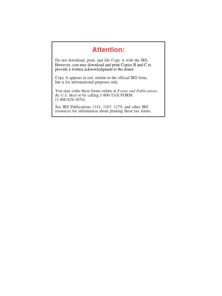 IRS Form 1098-C Instructions | PDF | Charitable Organization | Tax ...