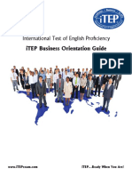 International Test of English Proficiency: iTEP Business Orientation Guide