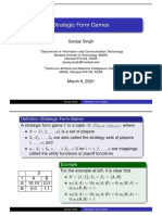 Strategic Form Games