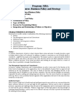 CHP 02 - Formulation of Business Policy