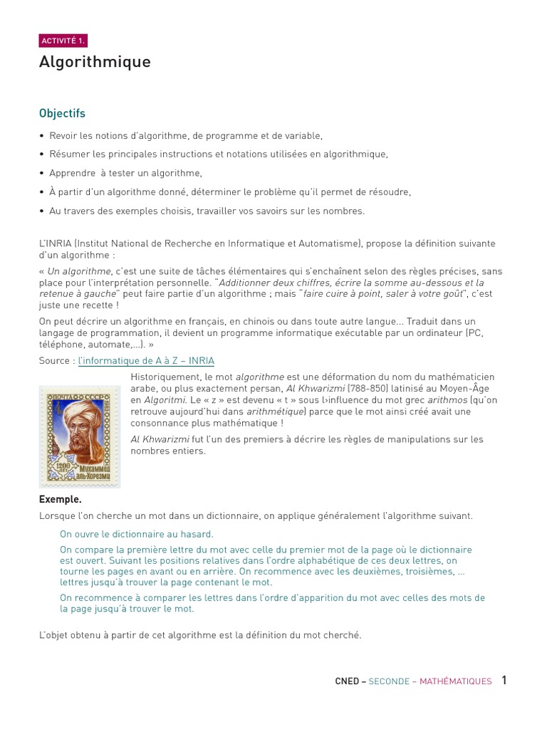 Algorithmes et Python en Seconde | PDF | Structure de contrôle | Division