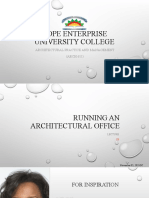 Hope Enterprise University College: Architectural Practice and Management (ARCH 611)