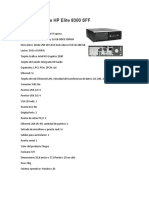 Características HP Elite 8300 SFF