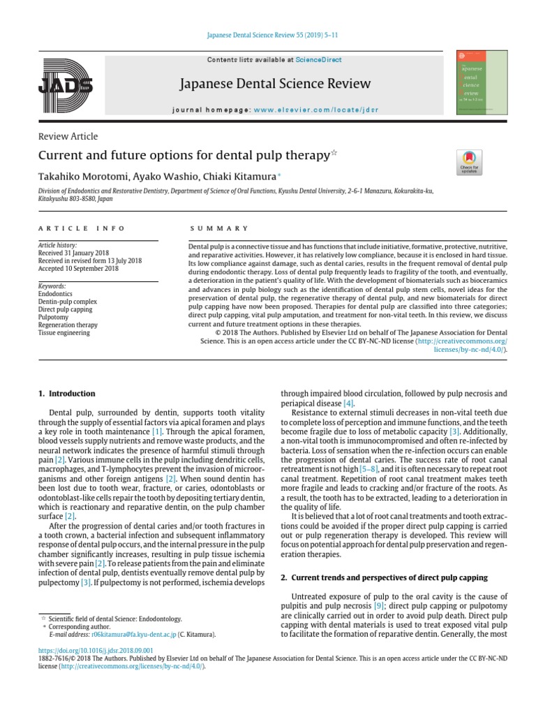 Japanese Dental Science Review Takahiko Morotomi, Ayako Washio, Chiaki