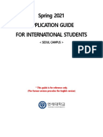 Spring 2021 Application Guide For International Students