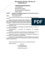 Informe 14 de Necesidades de Docentes de EPT