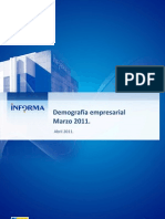 1º T. 2011: Demografia Empresarial Española