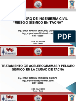 Tratamiento de Acelerogramas y Peligro Sísmico en La Ciudad de Tacna