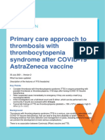 Primary care approach to TTS after AstraZeneca vaccine