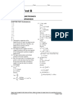 Chapter Test B: Teacher Notes and Answers Motion in One Dimension