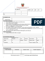 Academic Year: 2020-21: Blank White Paper or Loose Lined Sheets From Exercise Books