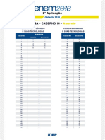 Gabarito 2018 1° Dia Código 14 Amarelo Línguas e Ciências Humanas