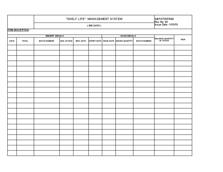 Shelf Life Management System PDF