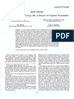 Factor Structure of The B-Scan 360: A Measure of Corporate Psychopathy