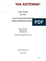 User Guide For The Tuner Free & Directional Alpha Multiband Antenna