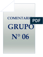 COMENTARIOS DEL GRUPO N°06 - López Gómez José Daniel