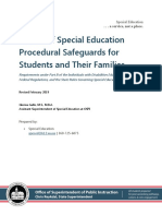 Notice of Special Education Procedural Safeguards For Students and Their Families