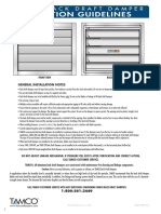 Installation Guidelines: Tamco Back Draft Damper