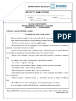 Bloco de Atividade de ACELERA Semana 08 A 11 - 09 - 20